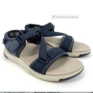 Earth Origins Vivvy Sandals Womens Size 9 Blue Adjustable Straps Comfort Support